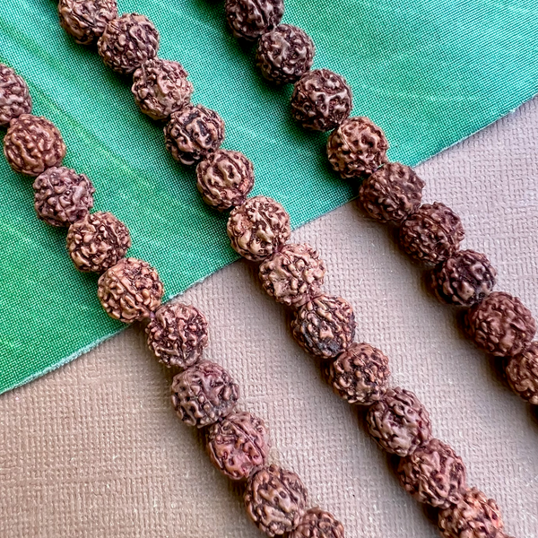 Rudraksha 10mm Beads - 108 Pieces