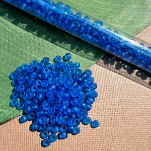 Blue Seed Beads - 30 Grams