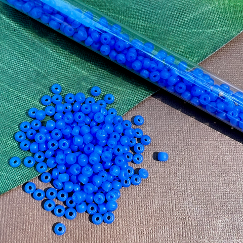 Blue Czech Seed Beads - 30 Grams