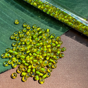 Lemon-Lime Size 6 Seed Beads - 30 Grams