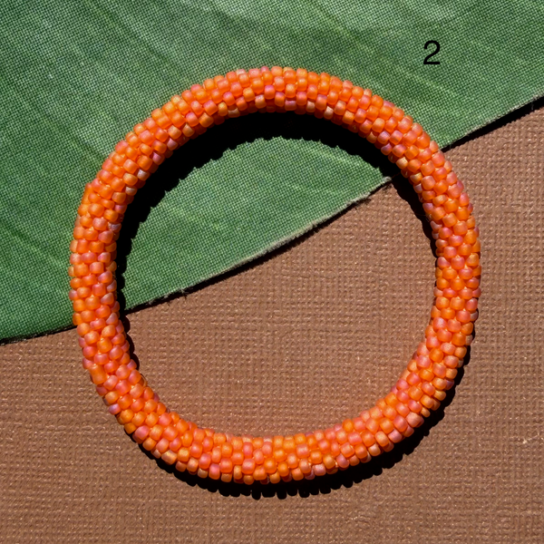 South by Southwest (Orange & Yellow) Beaded Bangles