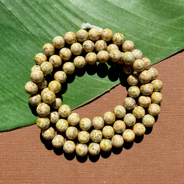 Sage Druk Beads - 75 Pieces