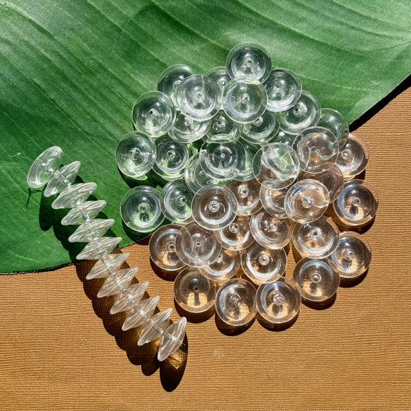 Crystal Large Saucer Beads - 25 Pieces