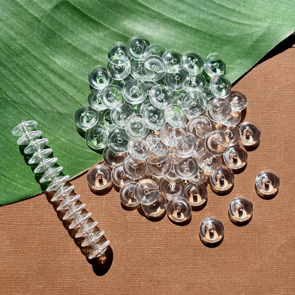 Crystal Small Saucer Beads - 45 Pieces