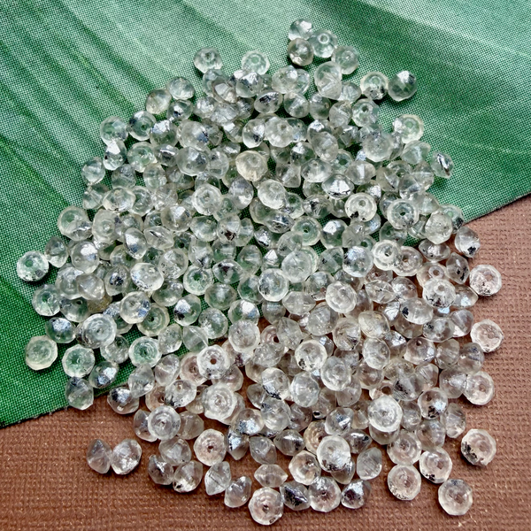 Vintage Crystal Silver 7mm Saucers - 200 Pieces