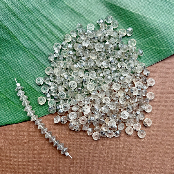 Vintage Crystal Silver 7mm Saucers - 200 Pieces