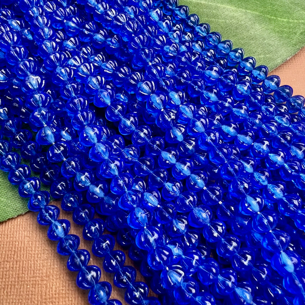 Blue Saucer Beads - 50 Pieces