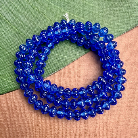 Blue Saucer Beads - 50 Pieces