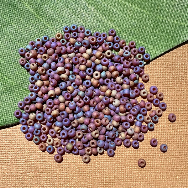 Size 6 purple matte mix seed beads