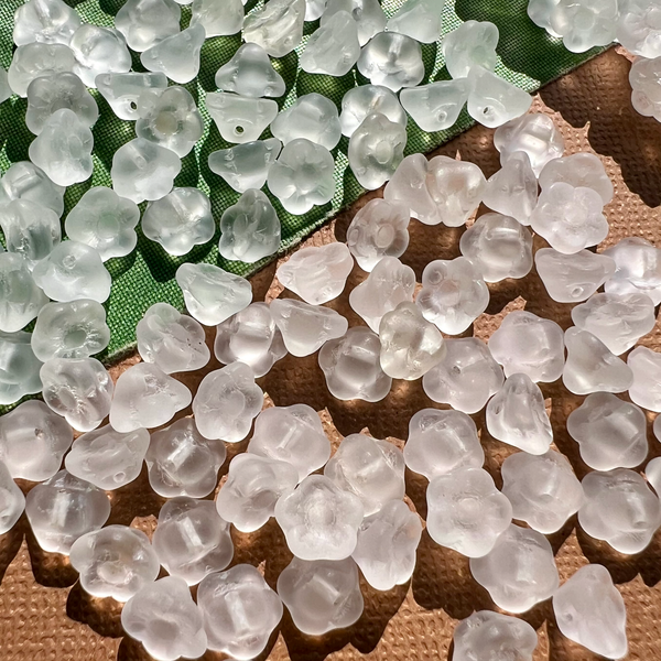 Matte Crystal Flower Shank Buttons - 100 Pieces