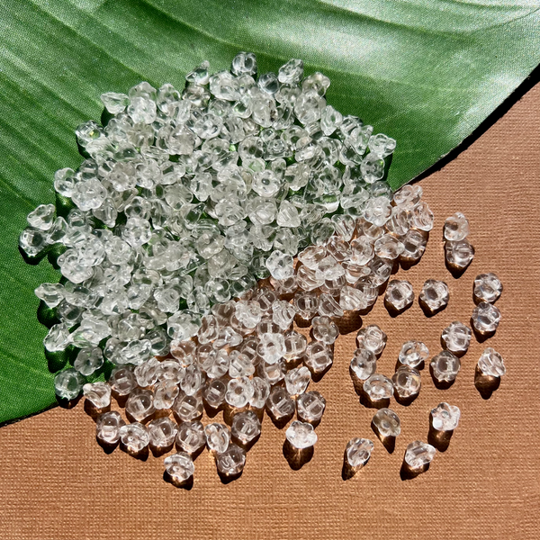 Crystal Flower Shank Buttons - 100 Pieces
