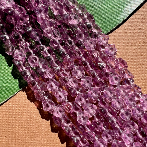 Lavender Flower Shank Buttons - 100 Pieces