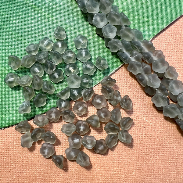 Gray Matte Flower Shank Buttons - 100 Pieces
