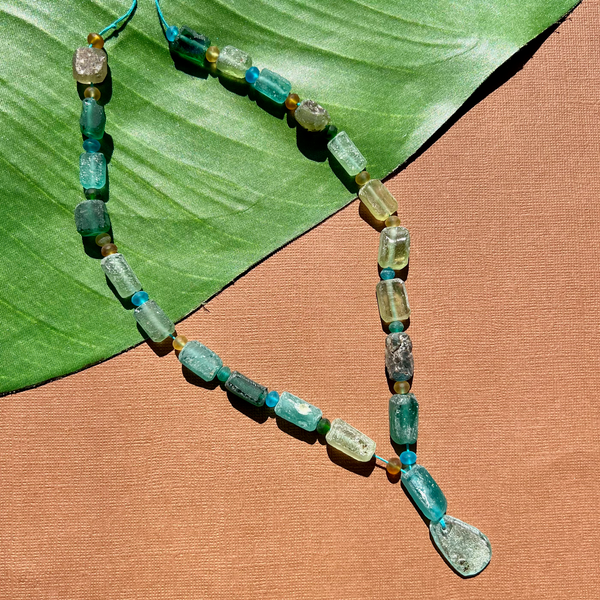 Silk Road Glass Rectangle Bead Strands