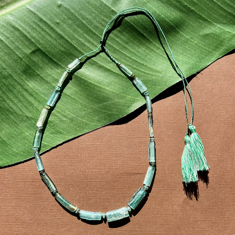 Silk Road Glass Broken Bangle Necklace