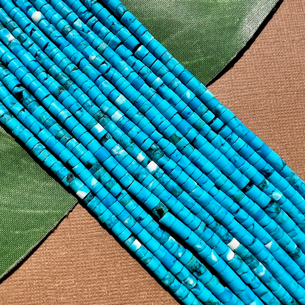 Sky Blue Turquoise Heishi Strands - 1 Strand