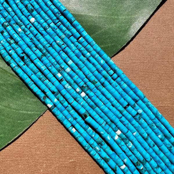 Sky Blue Turquoise Heishi Strands - 1 Strand