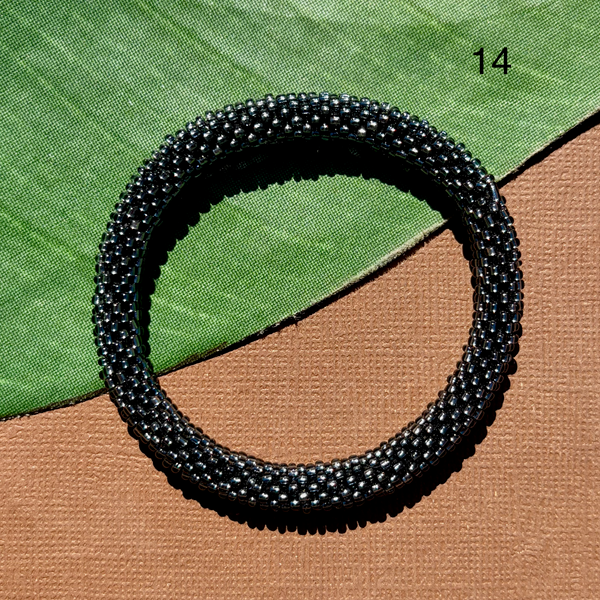 Slate (Gray/Blues/Green) Beaded Bangles