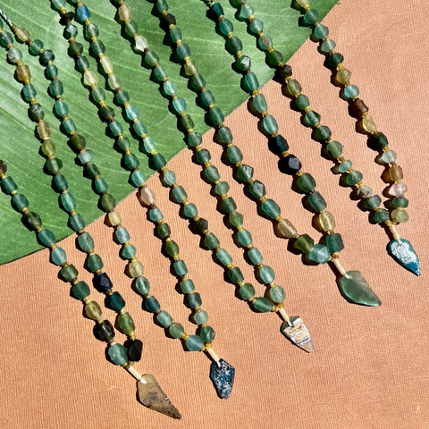 Roman Glass Small Faceted Bead Strands