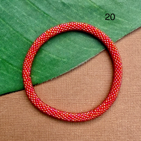 South by Southwest (Orange & Yellow) Beaded Bangles