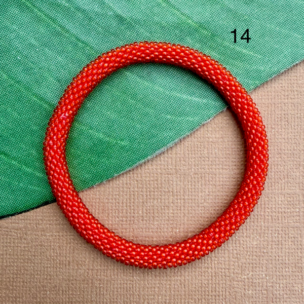 South by Southwest (Orange & Yellow) Beaded Bangles