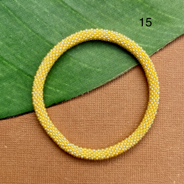 South by Southwest (Orange & Yellow) Beaded Bangles