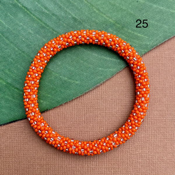 South by Southwest (Orange & Yellow) Beaded Bangles