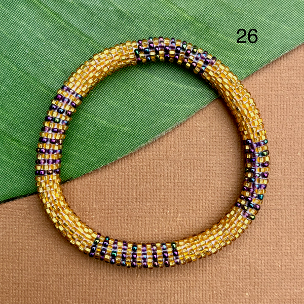 South by Southwest (Orange & Yellow) Beaded Bangles