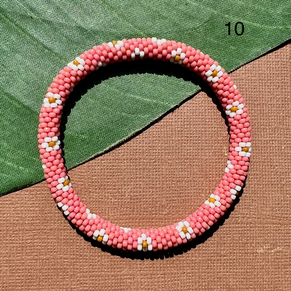 South by Southwest (Orange & Yellow) Beaded Bangles