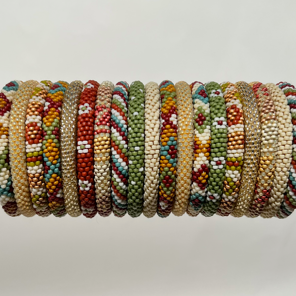 Yellow Beaded Bangles #9