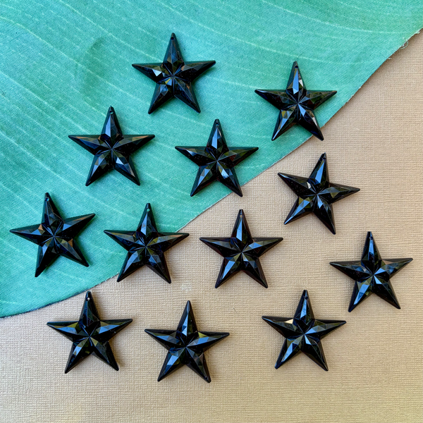 Fancy Black Star Pendants - 20 Pieces