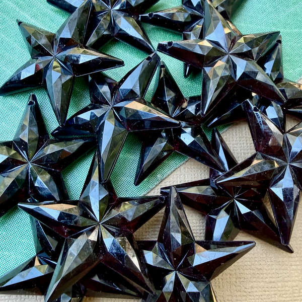 Fancy Black Star Pendants - 20 Pieces
