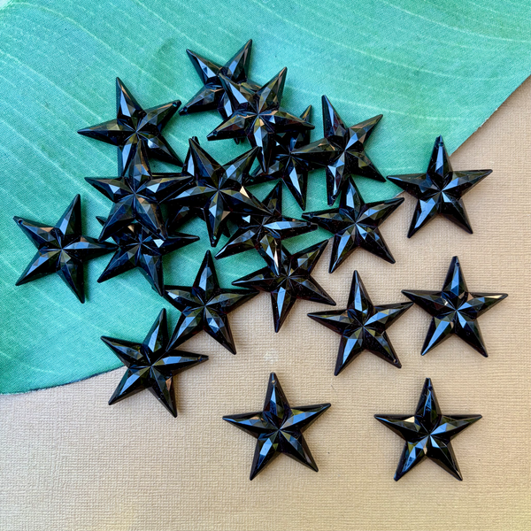 Fancy Black Star Pendants - 20 Pieces