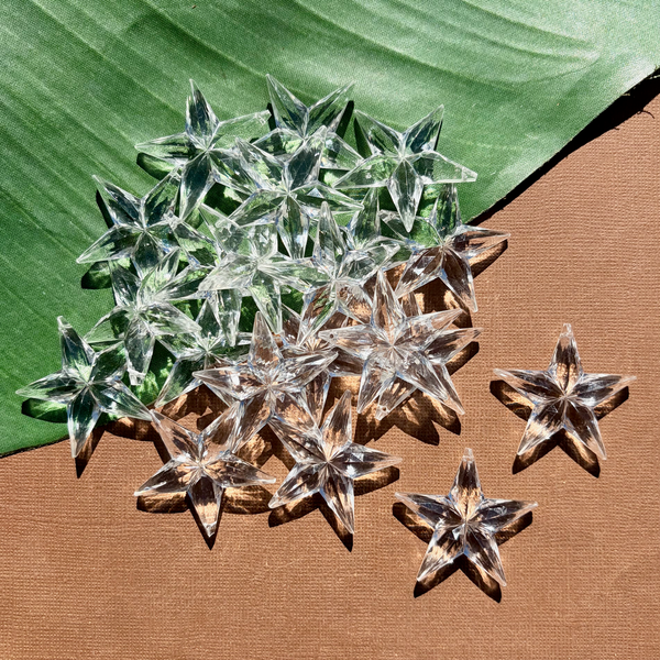 Fancy Crystal Star Pendants - 20 Pieces