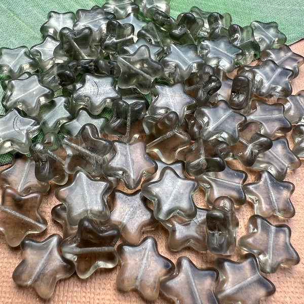 Gray Star Beads - 100 Pieces