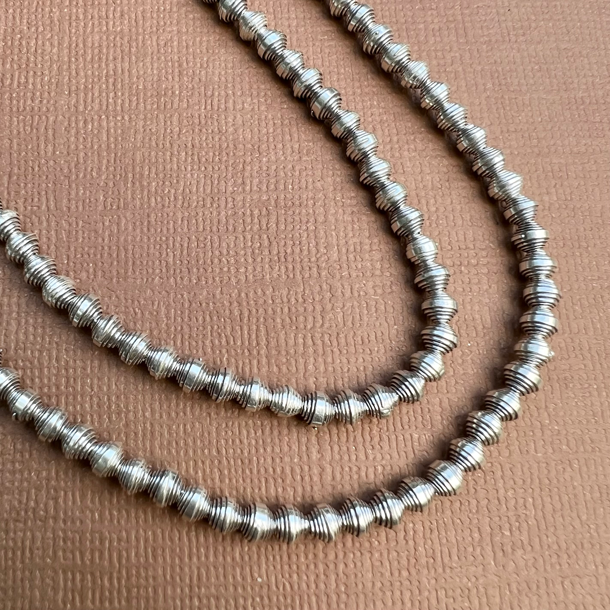 Hill Tribe Fine Silver Spiral Beads