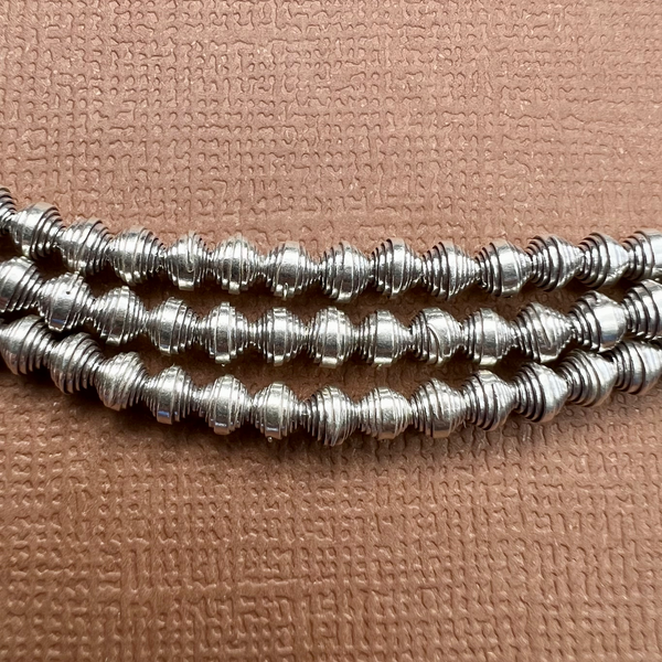 Hill Tribe Silver Spiral Beads