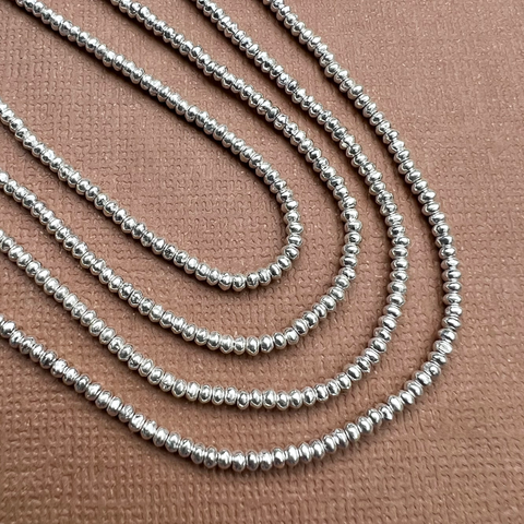 Hill Tribe Fine Silver Tiny Rondelle Beads