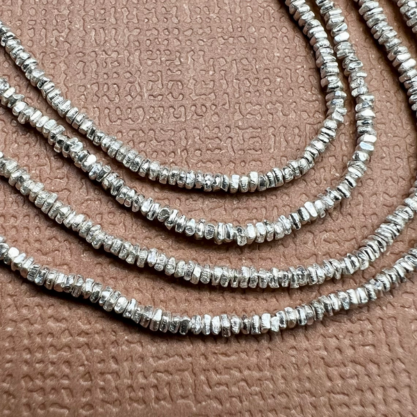 Square silver beads clearance