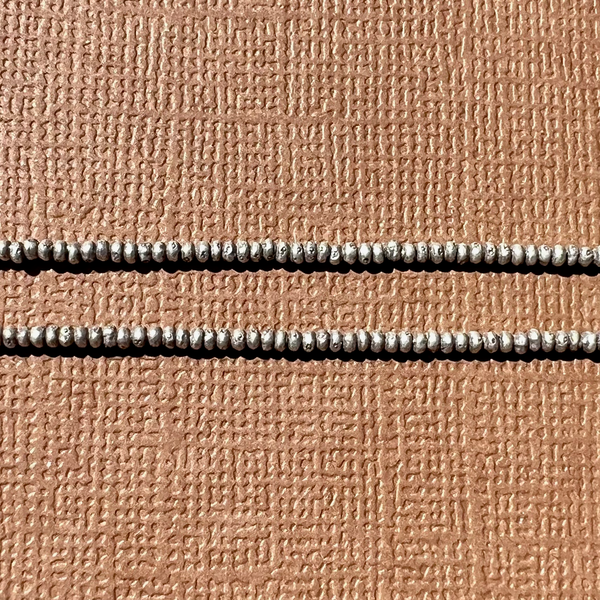 Hill Tribe Fine Silver Tiny Stamped Rondelle Beads