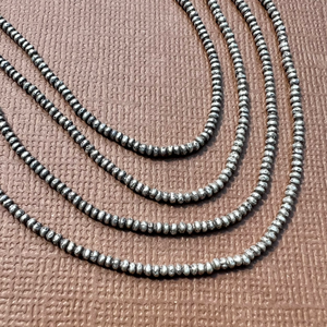 Hill Tribe Silver Tiny Stamped Rondelle Beads