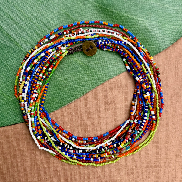 Old African Tamba Seed Bead Necklaces