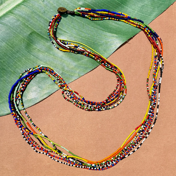 Old African Tamba Seed Bead Necklaces