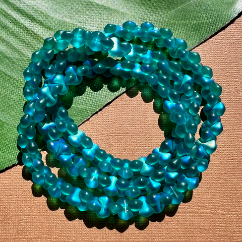 Iridescent Teal Diamond Barbells - 150 Pieces