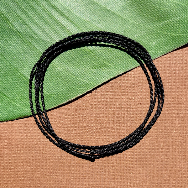 Black Skinny Braided Nylon Cord