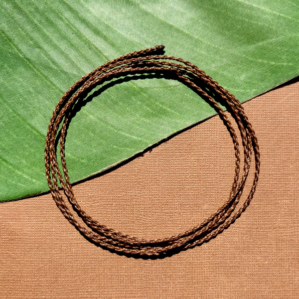 Medium Brown Skinny Braided Nylon Cord