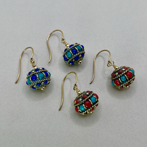 Tibetan Small Round Earrings
