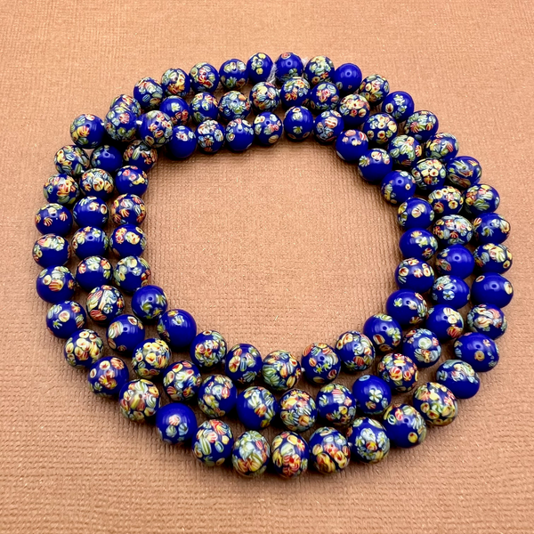 Blue Tombo 8mm Beads - 50 Pieces
