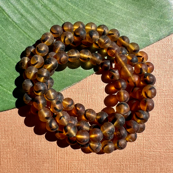 Brown "Tortoise Shell" Beads - 100Pieces