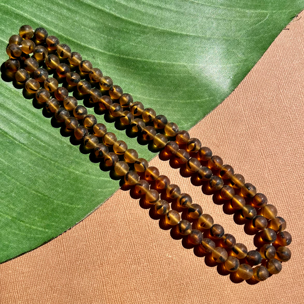 Brown "Tortoise Shell" Beads - 100Pieces